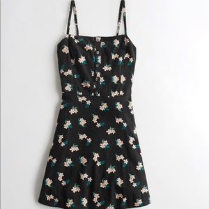 Holister black floral dress